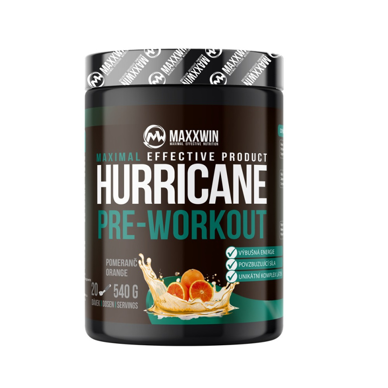 MAXXWIN Hurricane Pre-Workout 540 g - pomeranč