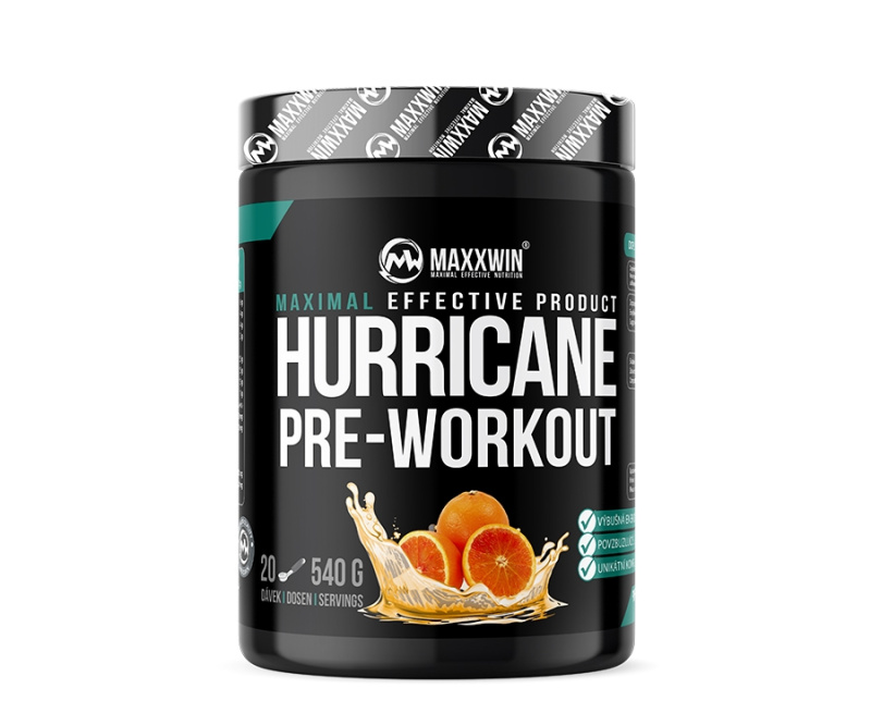 MAXXWIN Hurricane Pre-Workout 540 g - pomeranč