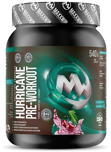 MAXXWIN Hurricane Pre-Workout 540 g - pomeranč