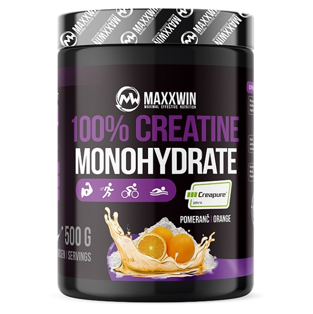 MAXXWIN 100% Creatine Creapure 500 g - pomeranč