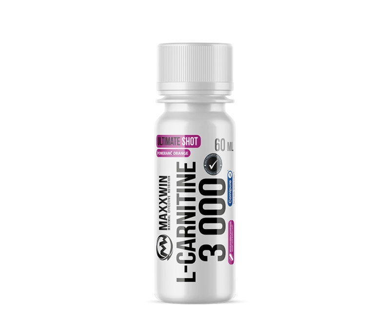 MAXXWIN L-Carnitine 3000 Shot 60 ml - pomeranč