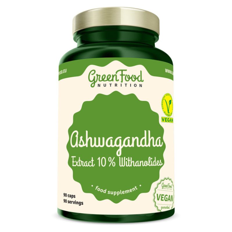GreenFood Ashwagandha Extract 10% Withanolides 90 kapslí