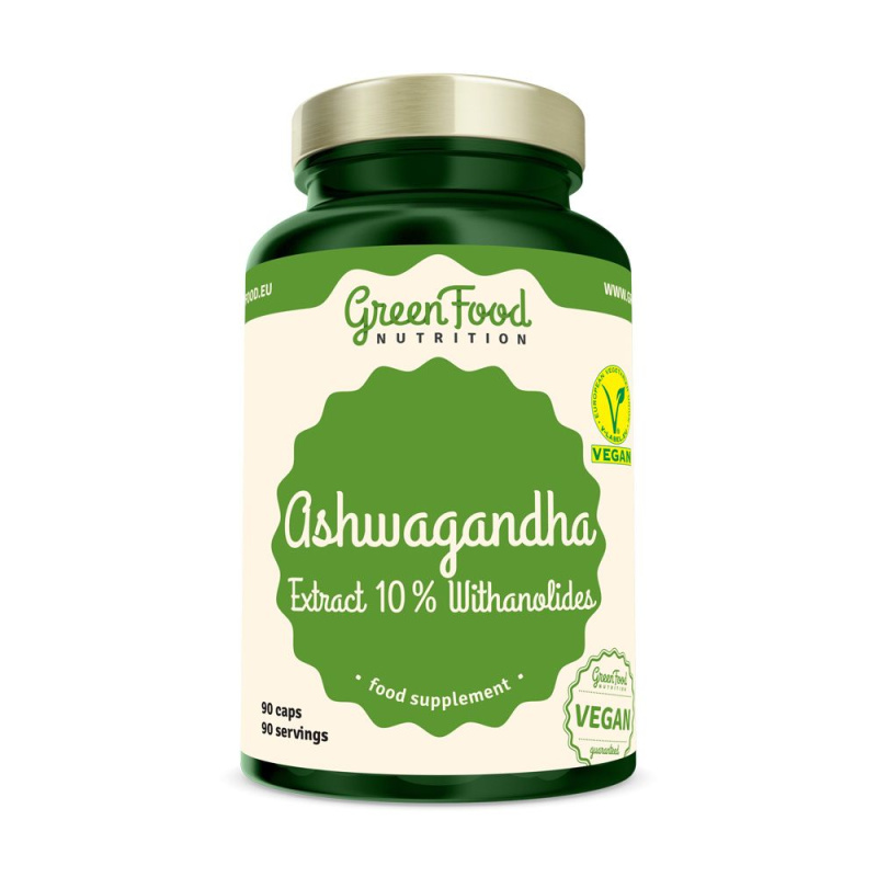 GreenFood Ashwagandha Extract 10% Withanolides 90 kapslí