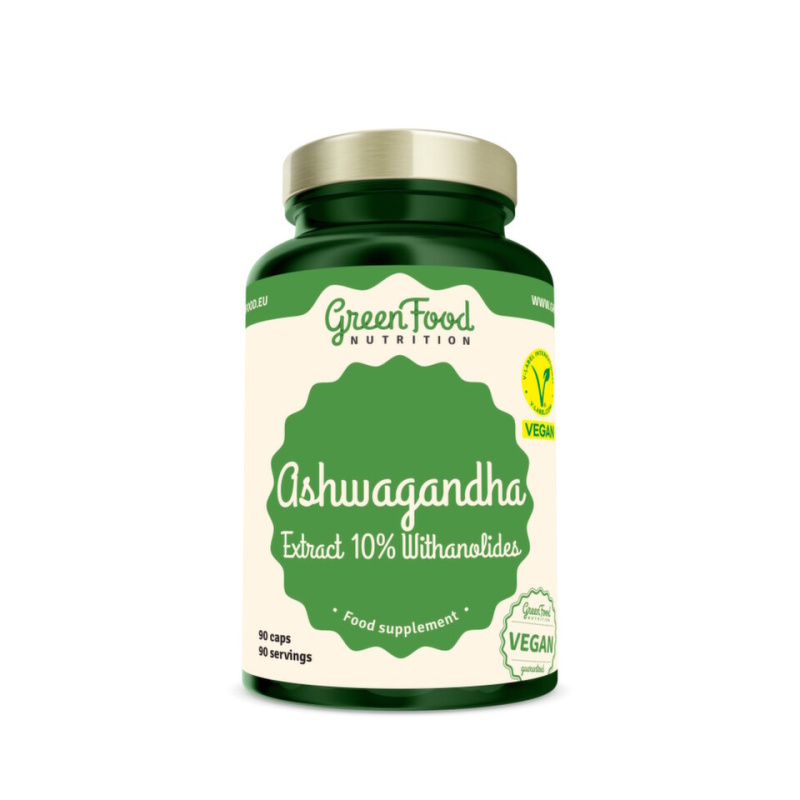 GreenFood Ashwagandha Extract 10% Withanolides 90 kapslí