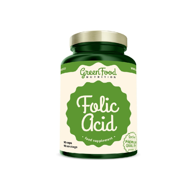GREENFOOD NUTRITION Folic acid 90 kapslí