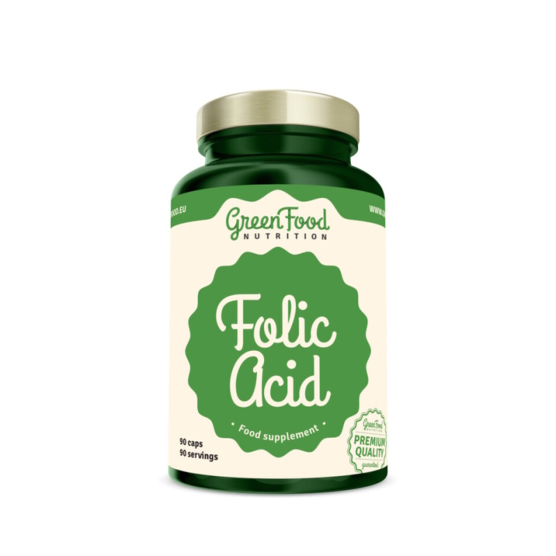 GREENFOOD NUTRITION Folic acid 90 kapslí