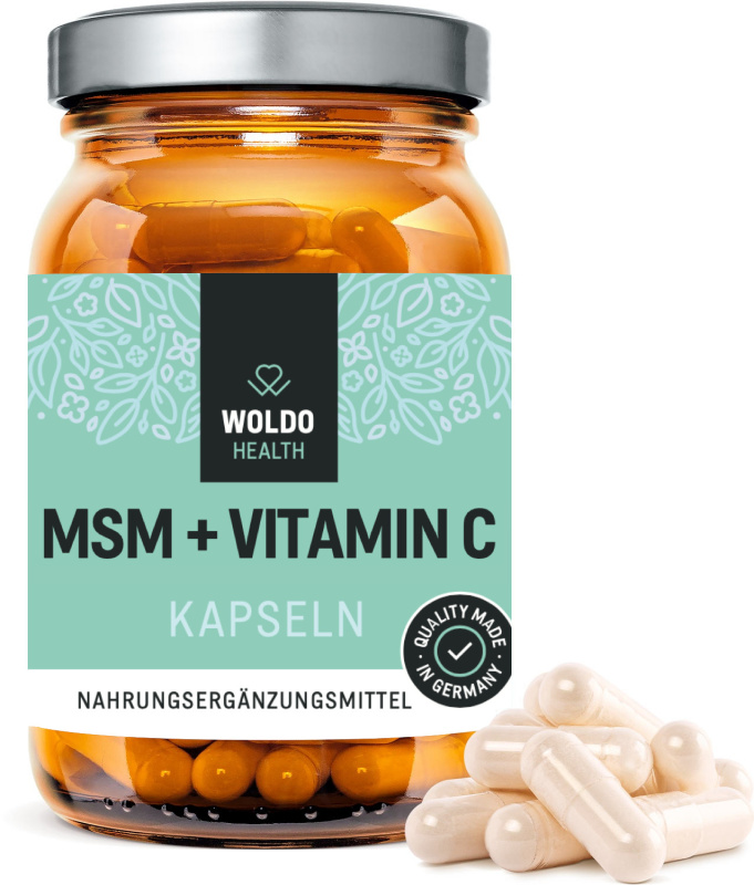 WoldoHealth® WoldoHealth MSM s Vitamínem C, 180 kapslí