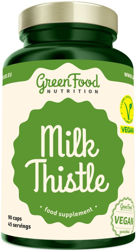 GreenFood Milk Thistle (Ostropestřec) 90 kapslí