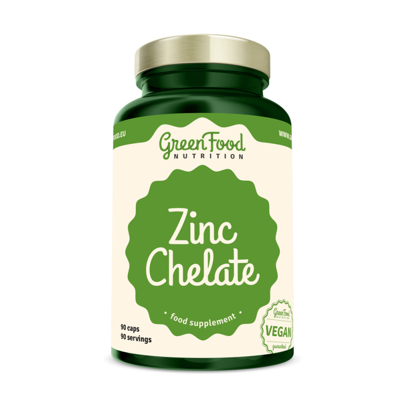 GreenFood Nutrition GreenFood Zinek Chelát, 60 ks Velikost balení: 90 kapslí