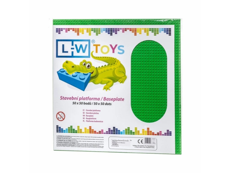 L-W Toys Velká podložka na stavění 50x50 zelená