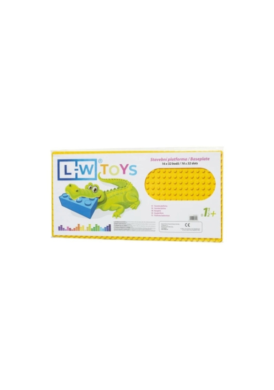 L-W Toys Podložka na stavění - JUNIOR 16x32 bodů žlutá