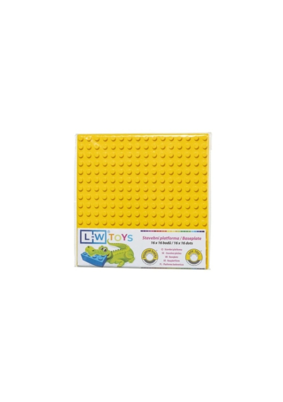 L-W Toys Podložka na stavění JUNIOR 16x16 bodů žlutá
