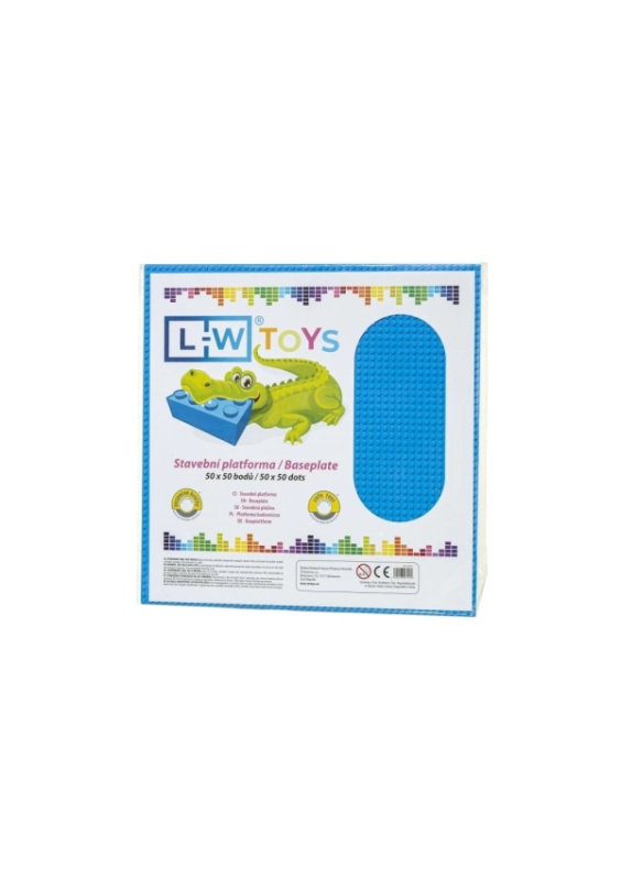 L-W Toys Velká podložka na stavění 50x50 modrá