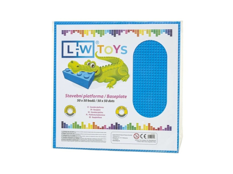 L-W Toys Velká podložka na stavění 50x50 modrá