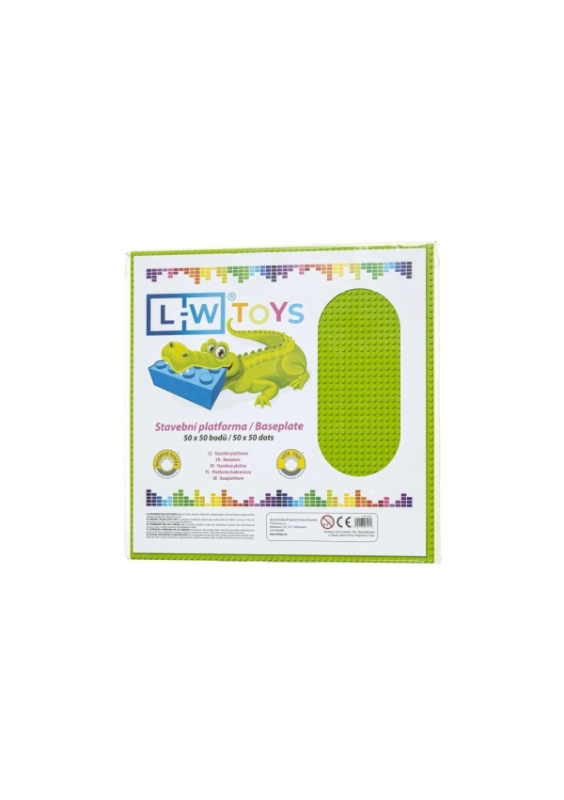 L-W Toys Velká podložka na stavění 50x50 limetková