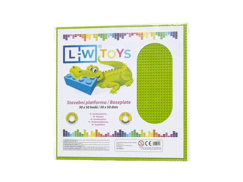 L-W Toys Velká podložka na stavění 50x50 limetková
