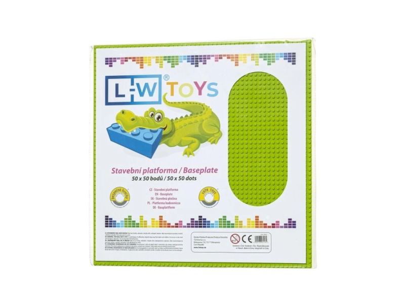 L-W Toys Velká podložka na stavění 50x50 limetková
