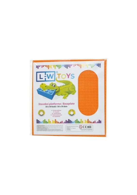 L-W Toys Velká podložka na stavění 50x50 oranžová