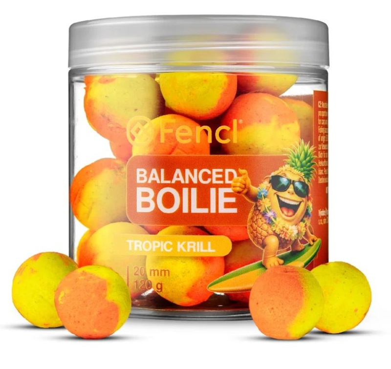 Fencl vyvážené boilie balanced tropic krill 120 g 20 mm