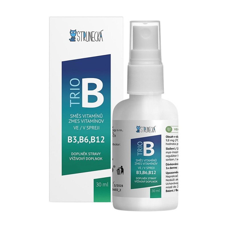 Strunecká Trio B - kombinace vitaminů B3, B6, B12 ve spreji - 30ml