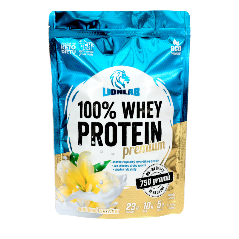 Lionlab: 100 % Whey Protein-vanilková zmrzlina 750 g