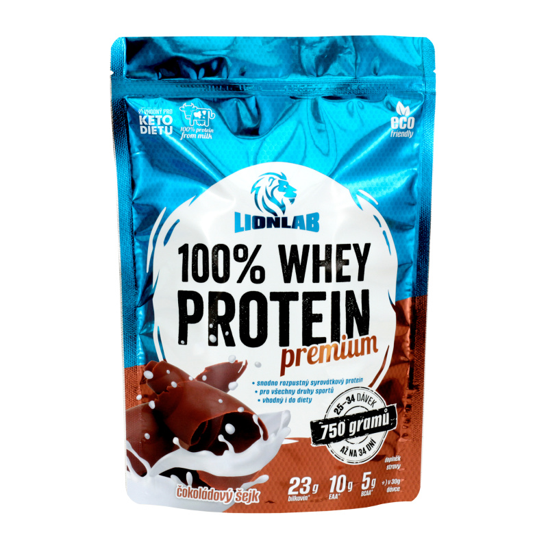 Lionlab: 100 % Whey Protei- čokoládový šejk 750 g