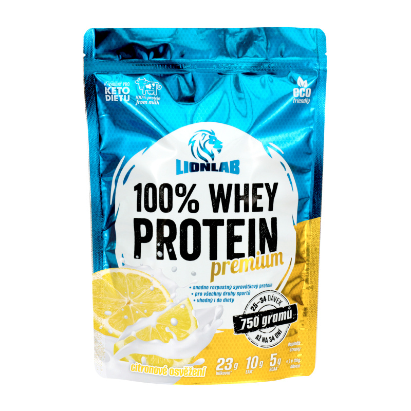 Lionlab: 100 % Whey Protein citronové osvěžení 750 g