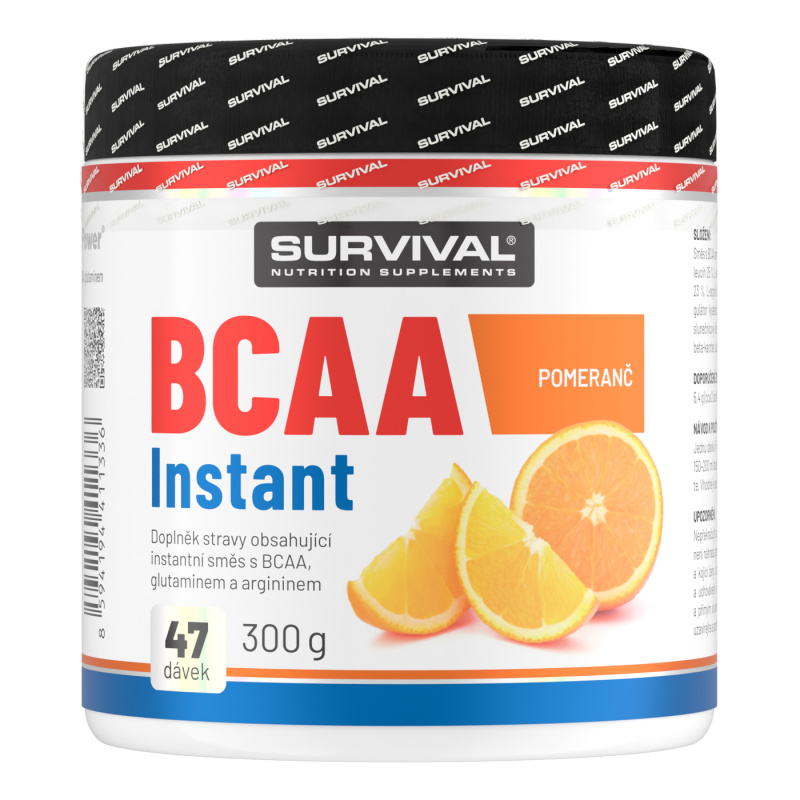 Survival BCAA Instant 300 g pomeranč