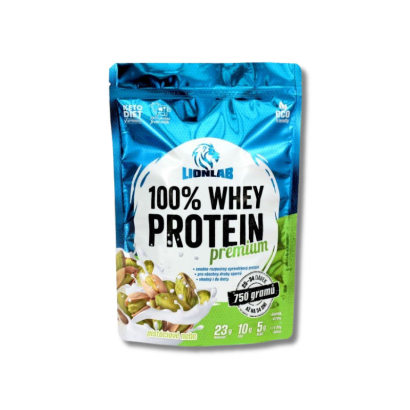 Lionlab: 100 % Whey Protein- pistáciové nebe 750 g