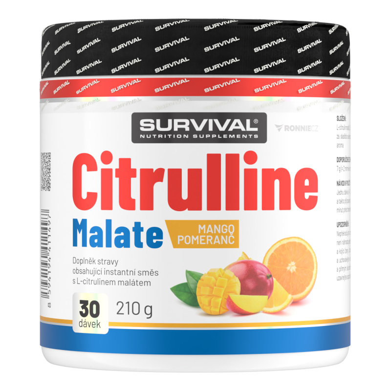 Survival Citrulline Malate 210 g mango-pomeranč