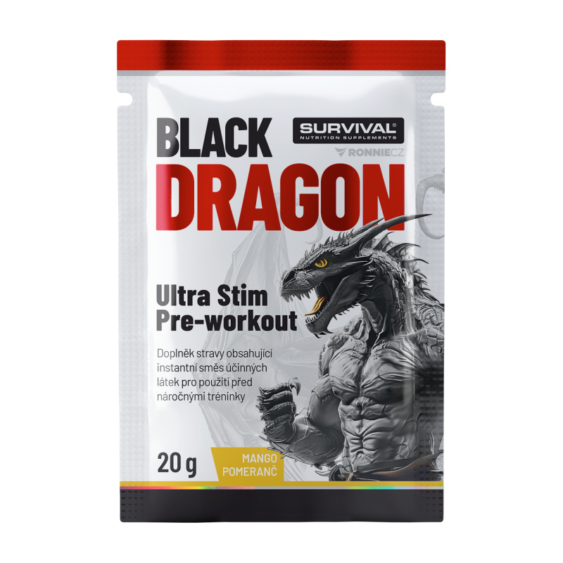 Survival Black Dragon Ultra Stim Pre-workout 20 g pomeranč