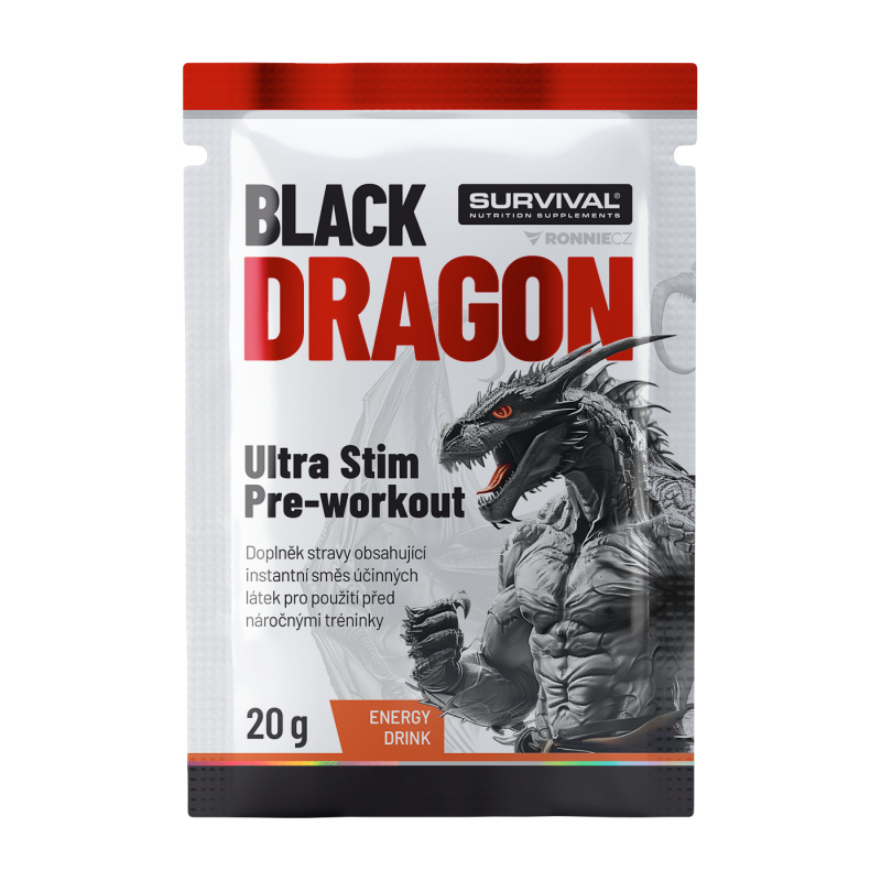Survival Black Dragon Ultra Stim Pre-workout 20 g energy drink