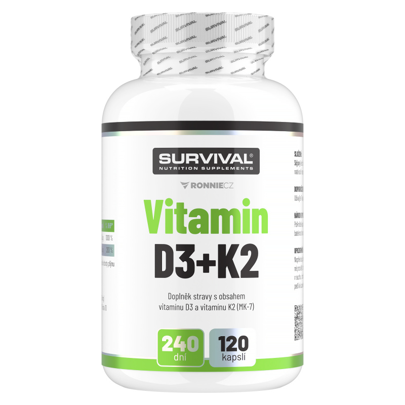 Survival: Vitamin D3+K2, 120 cps