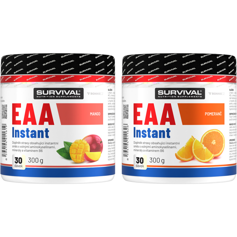 Survival EAA Instant AKCE 1+1 300 g mango + 300 g pomeranč