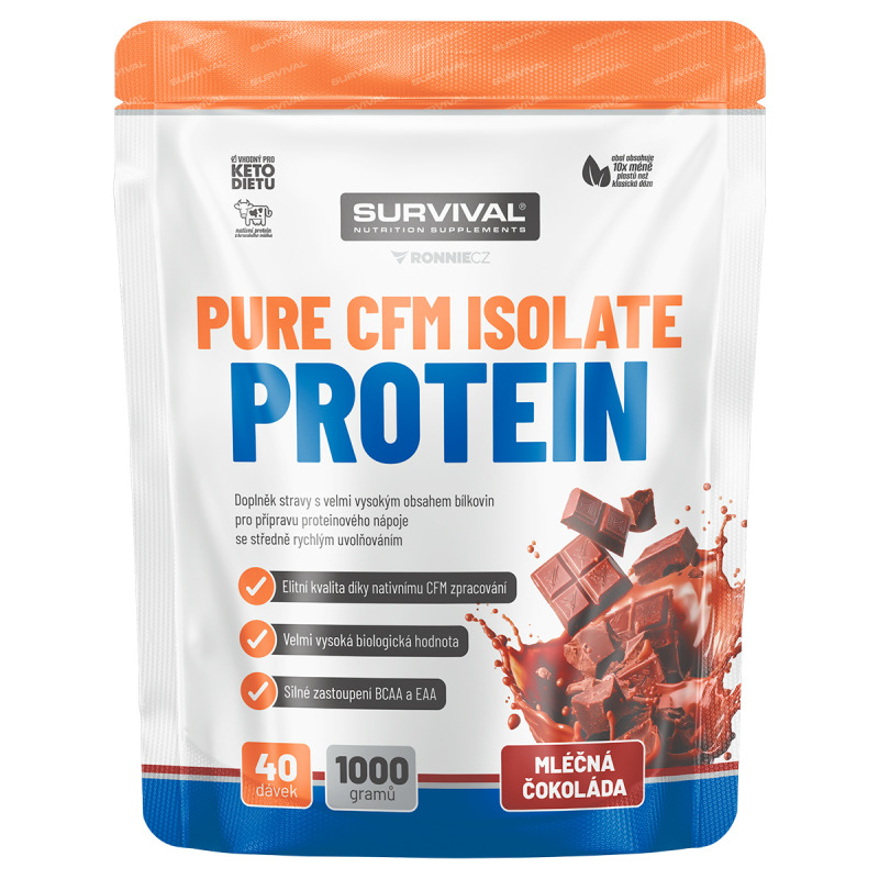 Survival Pure CFM Isolate Protein 1000 g mléčná čokoláda 1000 g mléčná čokoláda