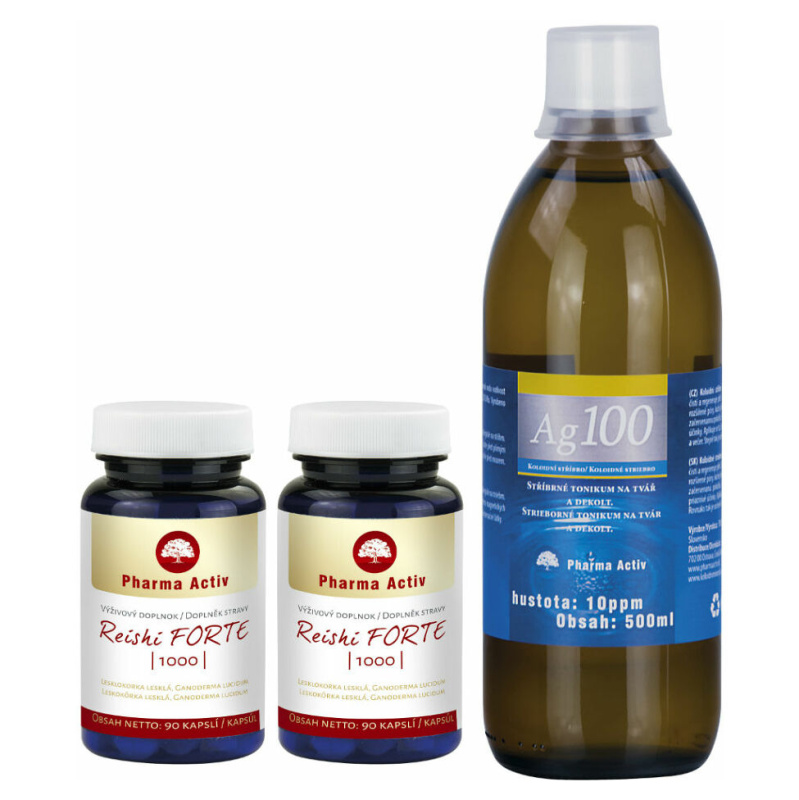 Reishi FORTE 1000 1+1 cps.90+Ag100 10ppm 500ml