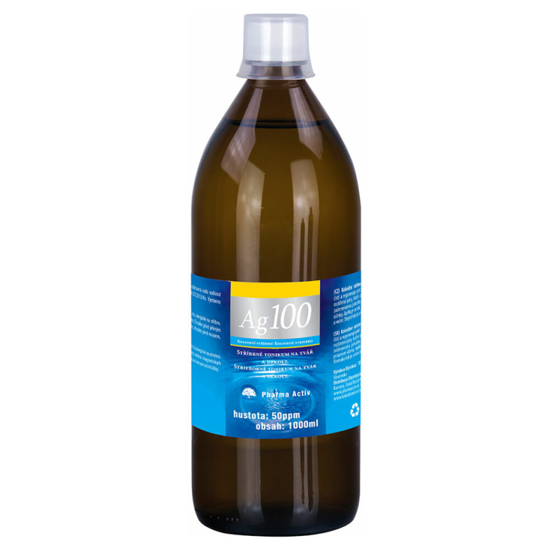 Pharma Activ Koloidní stříbro 50ppm 1000ml čisticí tonikum s koloidním stříbrem 1000 ml