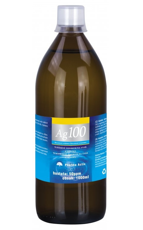 Pharma Activ Koloidní stříbro 50ppm 1000ml čisticí tonikum s koloidním stříbrem 1000 ml
