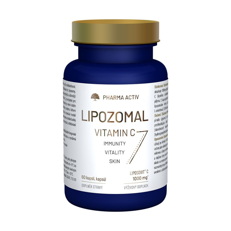 PHARMA ACTIV Lipozomal vitamín C 1000 mg 60 kapslí
