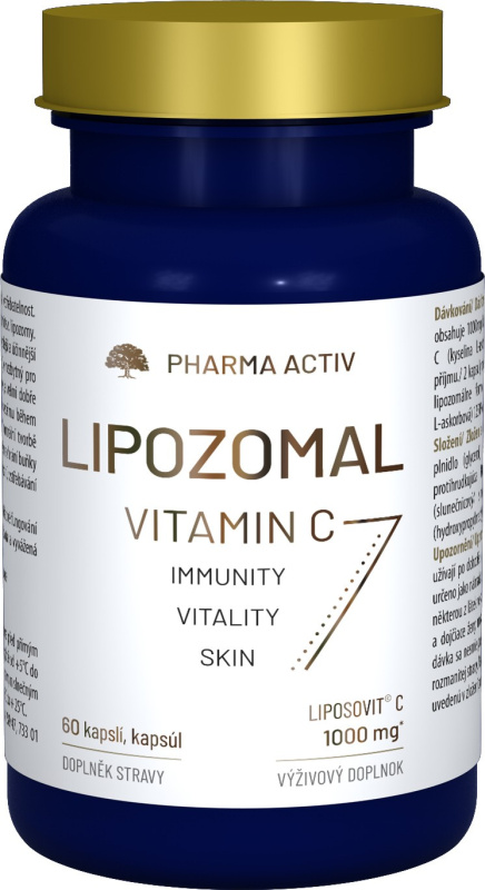 PHARMA ACTIV Lipozomal vitamín C 1000 mg 60 kapslí