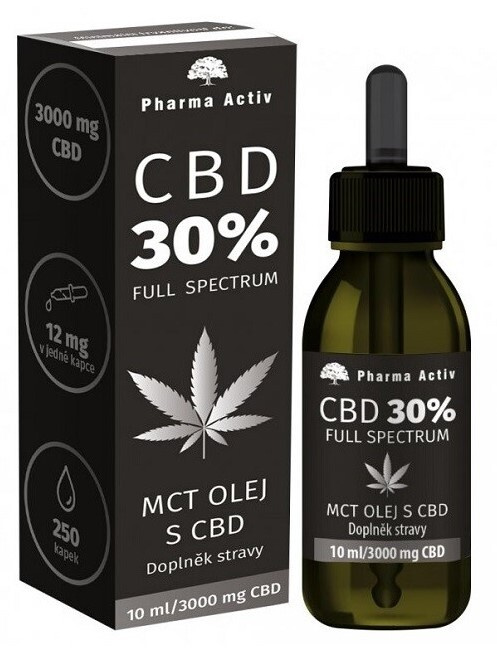 PHARMA ACTIV MCT olej s CBD 30% 3000 mg 10 ml