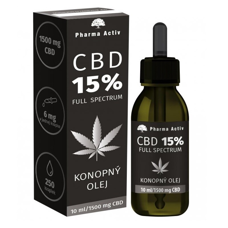 PHARMA ACTIV CBD 15% full spectrum konopný olej 10 ml