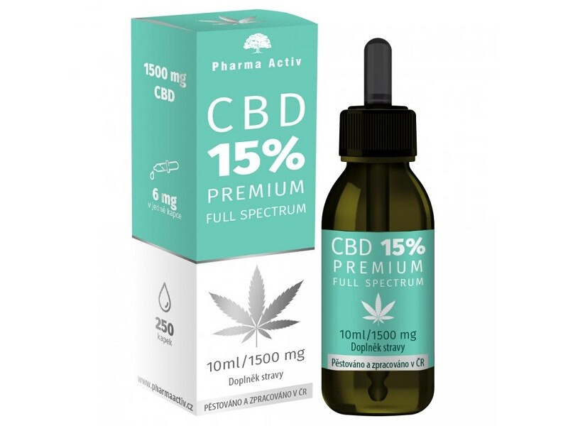 PHARMA ACTIV CBD 15% premium 1500 mg Full Spectrum 10 ml