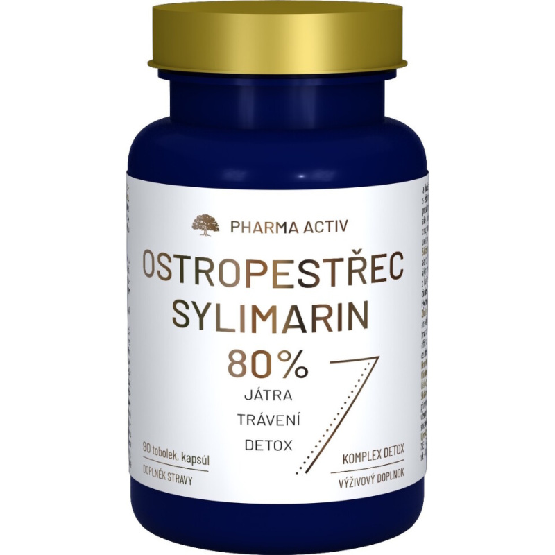 PHARMA ACTIV Ostropestřec Sylimarin 80% 90 tobolek