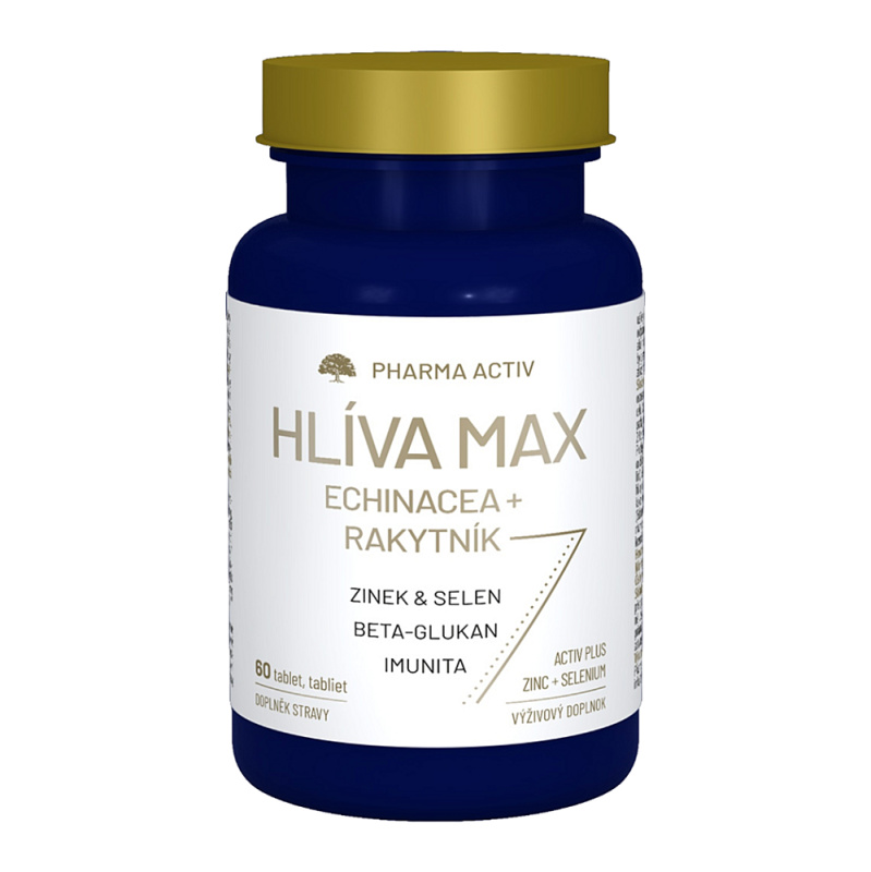 PHARMA ACTIV HLÍVA MAX Echinacea + Rakytník 60 tablet