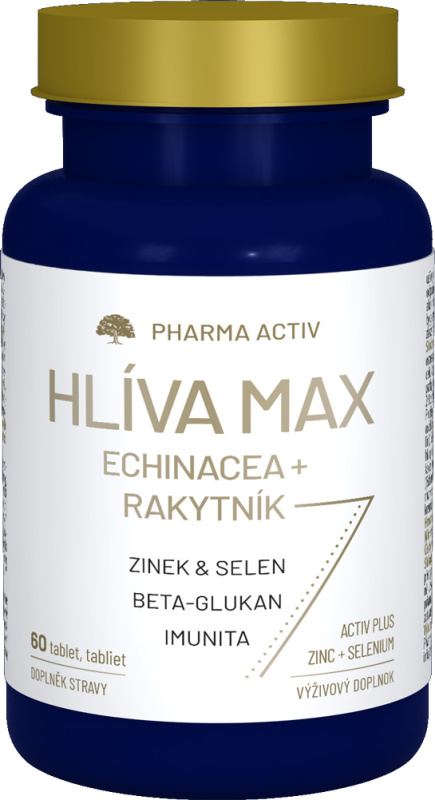 PHARMA ACTIV HLÍVA MAX Echinacea + Rakytník 60 tablet