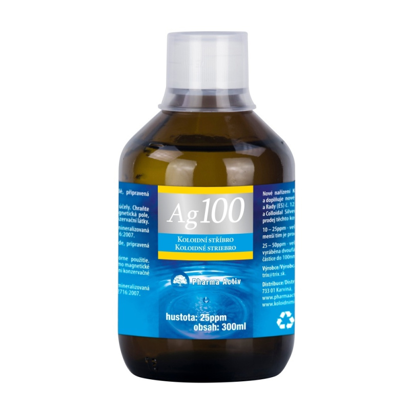 Pharma Activ Koloidní stříbro Ag100 25ppm 300 ml