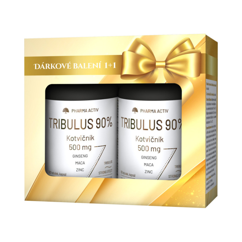 PHARMA ACTIV Tribulus 90% kotvičník 500 mg dárkové balení 180 tobolek