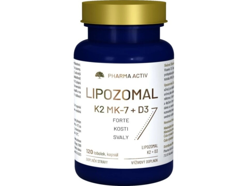 PHARMA ACTIV Lipozomal K2 MK7 + D3 forte 120 tobolek