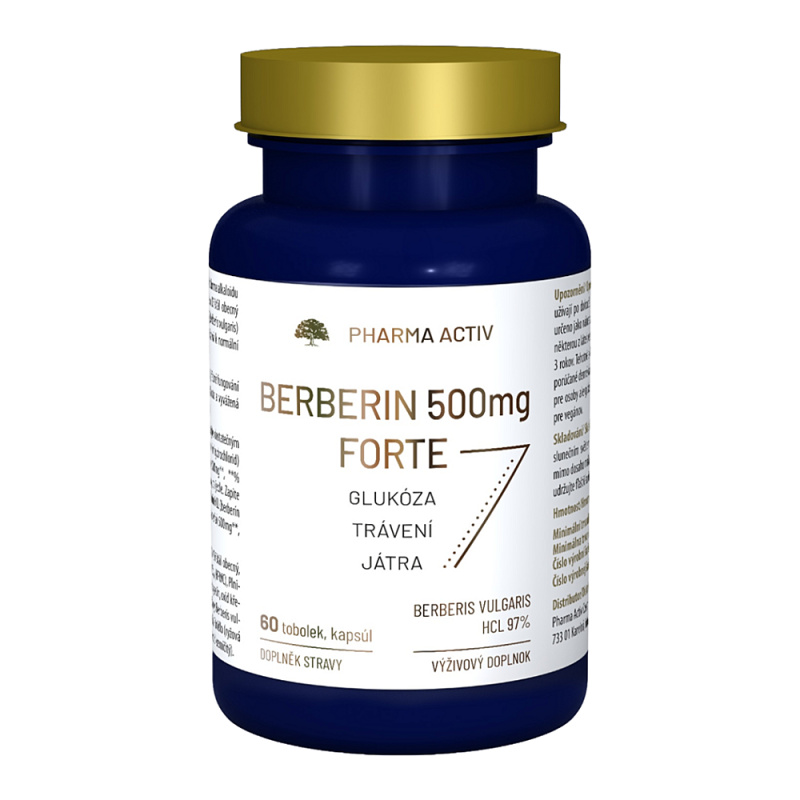 PHARMA ACTIV Berberin 500 mg FORTE 60 tobolek